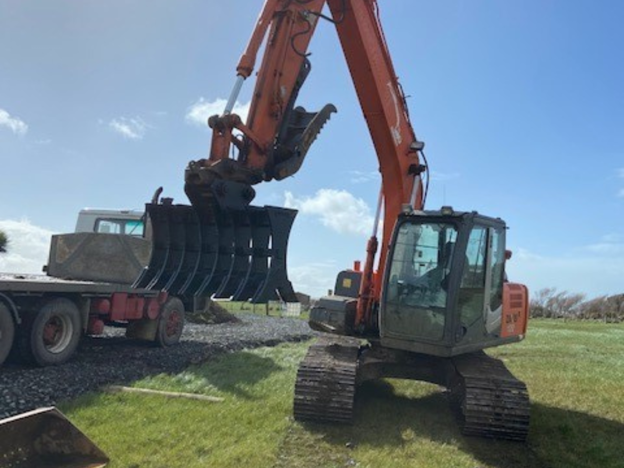 Push Pull Excavator Rake